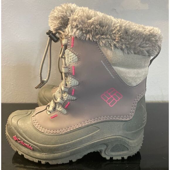 Columbia Bugaboot Gray Waterproof Insulated Lined Snow Boots Big Kids Youth 2 - Picture 12 of 14
